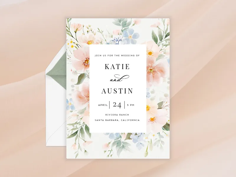 Blossom Jubilee Invitation premium template design