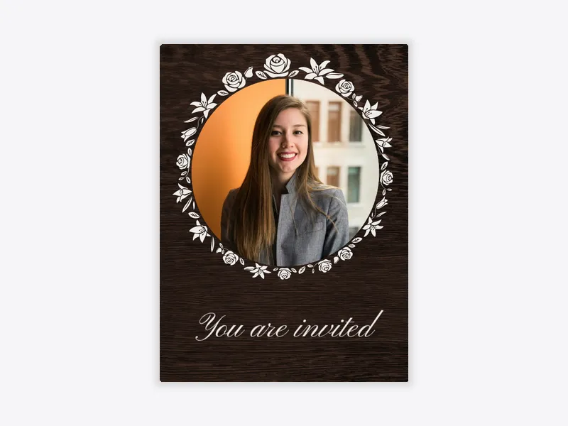 Floral Frame (Photo) - business_dyo_uyo - Invitation