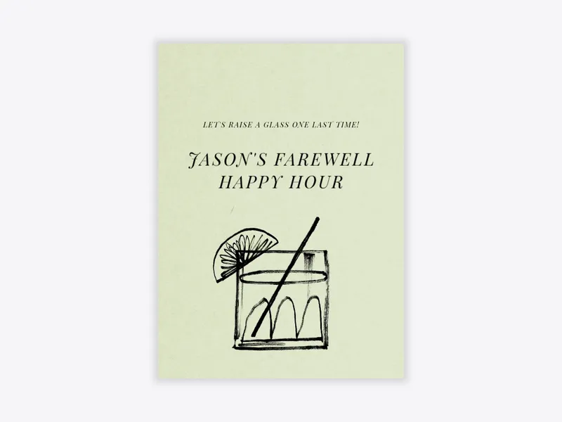Have a Drink - retirement_farewell - Invitation