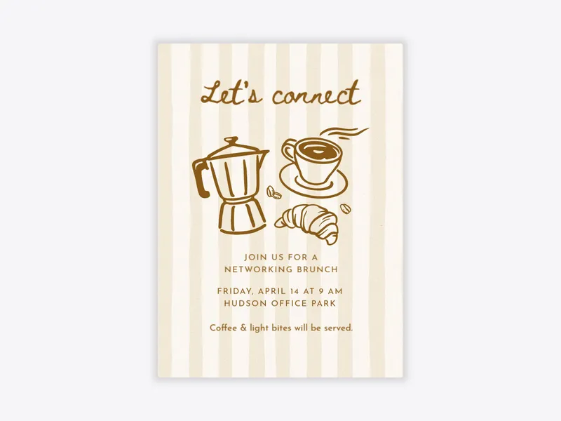 Morning Stripes - networking - Invitation