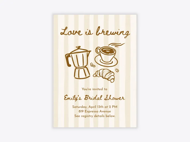 Morning Stripes Invitation free template design