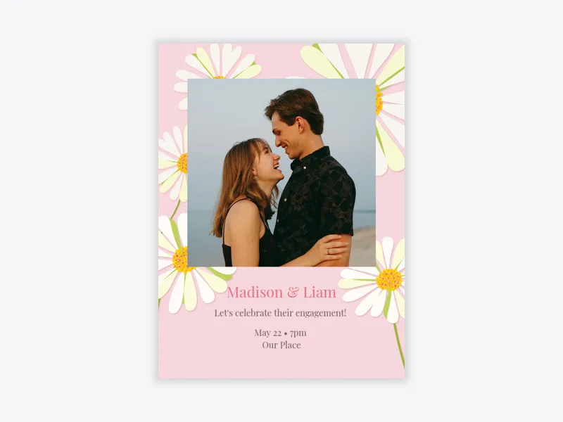 White Daisy (Photo) - wedding_dyo_uyo - Invitation