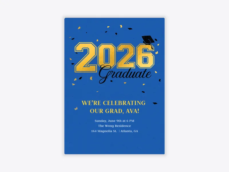 Festive Graduate - graduation - Invitation