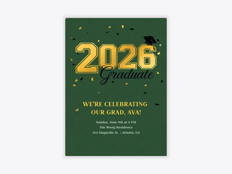 Festive Graduate - spring - Invitation