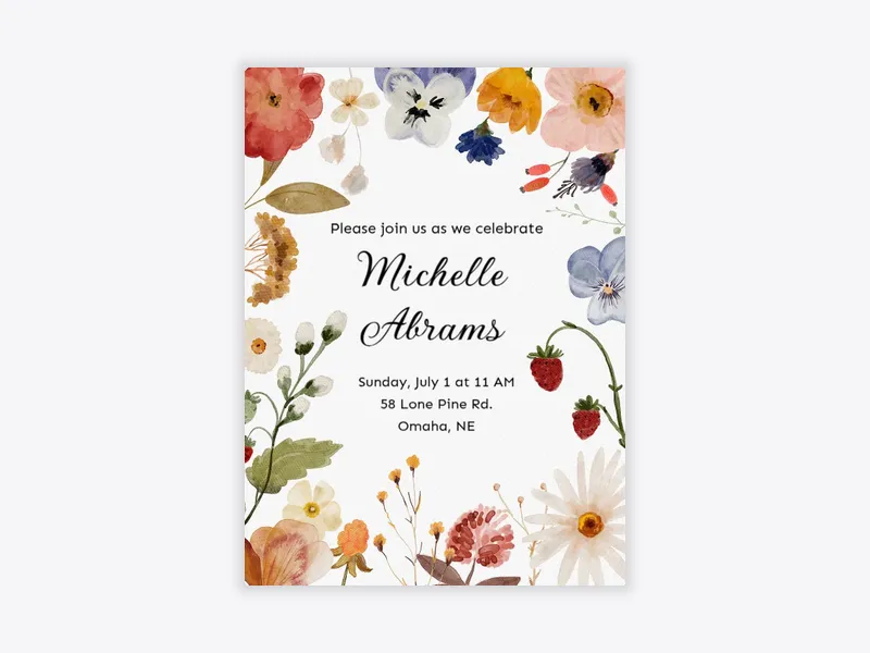 Berry Fresh Florals - featured - Invitation