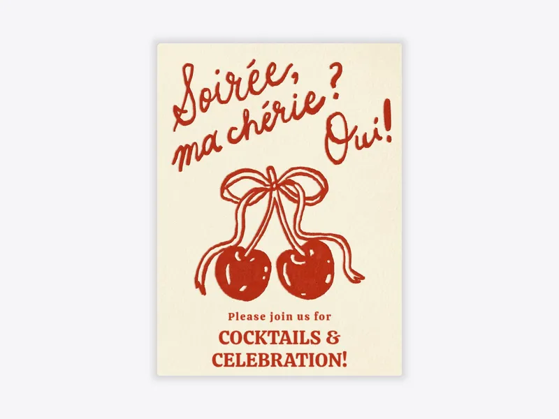 Cherries for Ma Chérie - spring - Invitation