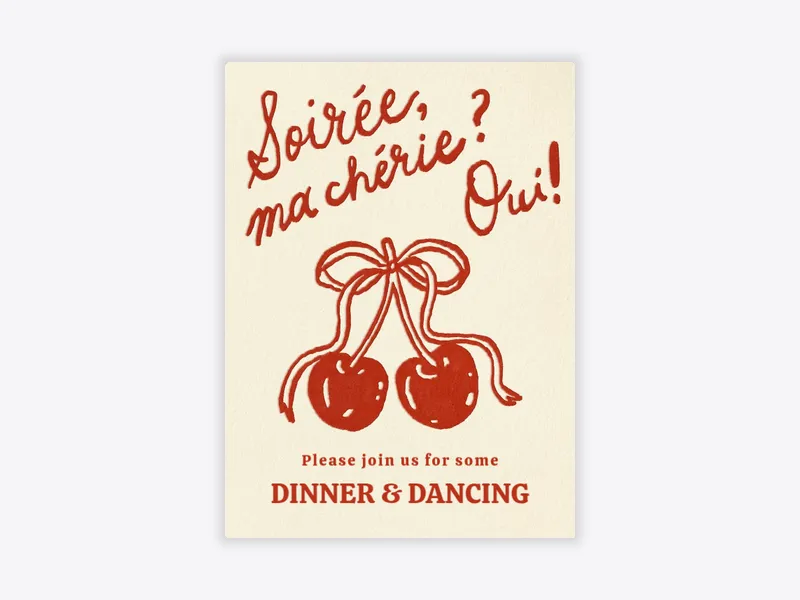 Cherries for Ma Chérie - valentines_day - Invitation