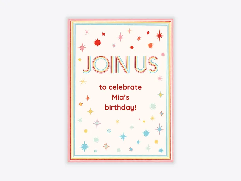 Summer Solstice Stars - birthday_forteens - Invitation