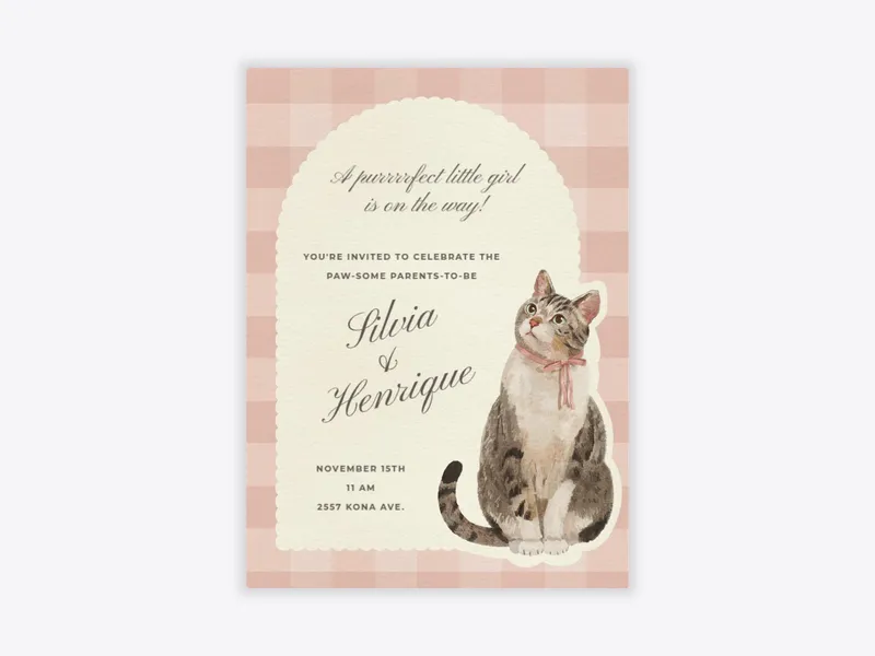Sweet Kitten - baby_shower - Invitation