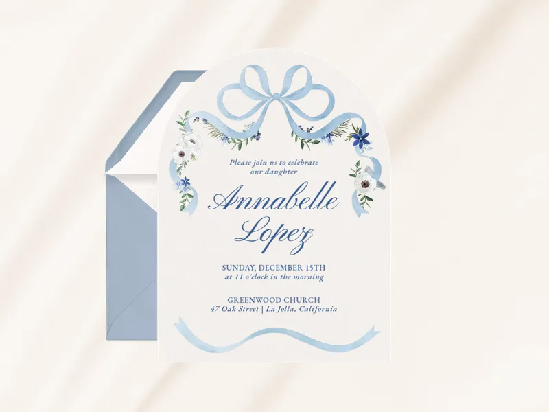 Sweet Snowbells - religious - Invitation