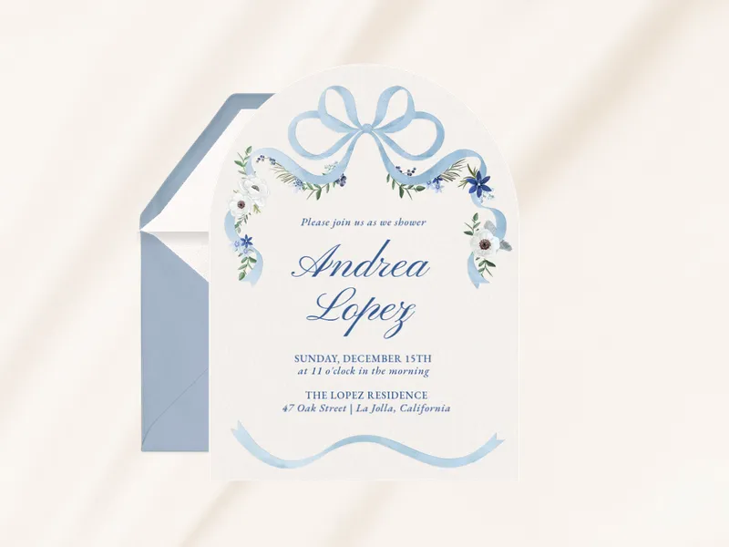 Sweet Snowbells Invitation premium template design