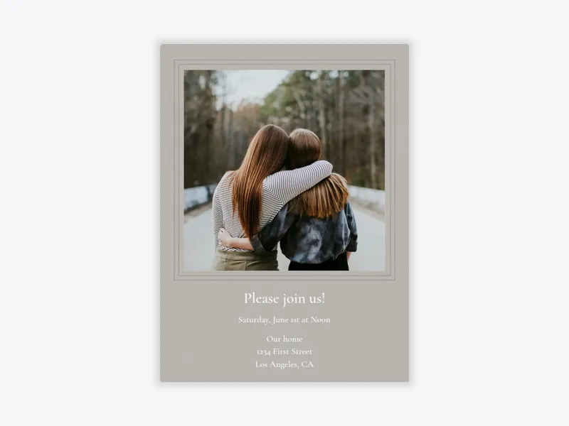 Basic Gray (Photo) - parties_dyo_uyo - Invitation