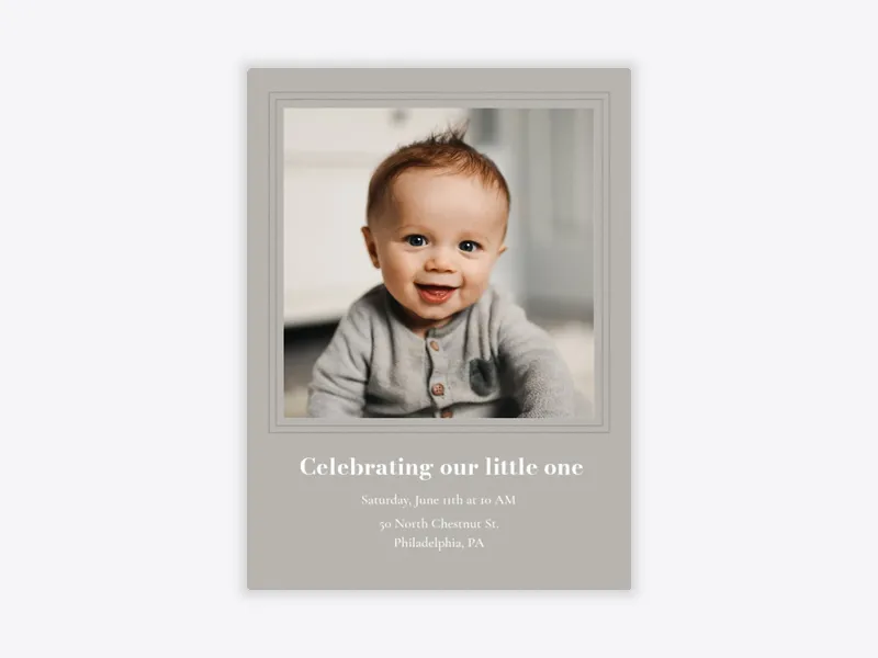 Basic Gray (Photo) - religious - Invitation