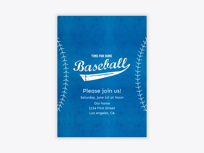 Baseball Stiches - baseball - Invitation