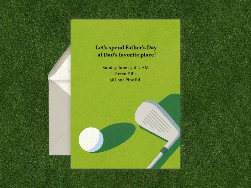 Join the Golf Club - fathers_day - Invitation