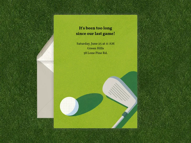 Join the Golf Club - guys_night - Invitation