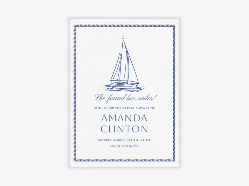 Set Sail - bridal_shower - Invitation