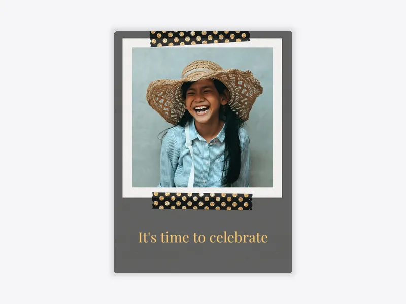 Dark Styled Tape (Photo) - kids_teen_bday_dyo_uyo - Invitation