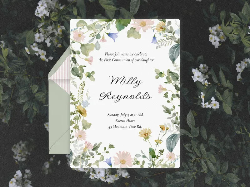 Sweet & Wild - baptism - Invitation