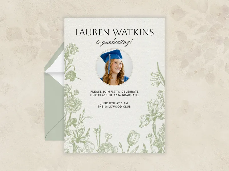 Wildflower Garden (Photo) - graduation - Invitation