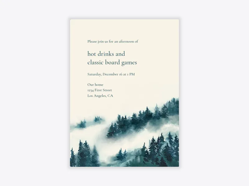 Winter Landscape Invitation free template design