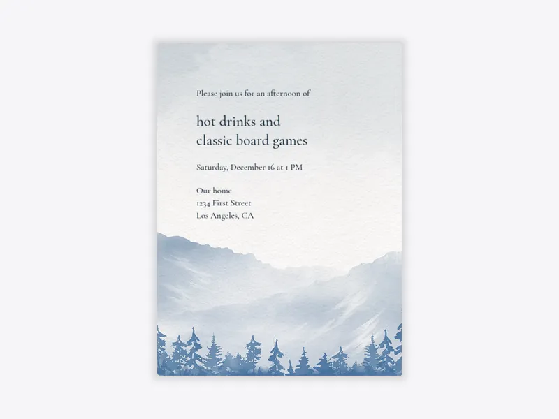 Winter Landscape - christmas - Invitation