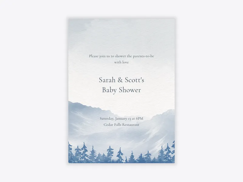 Winter Landscape Invitation free template design