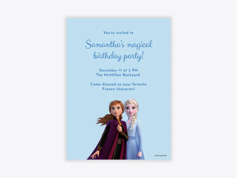 Disney’s Frozen: Anna & Elsa - featured - Invitation