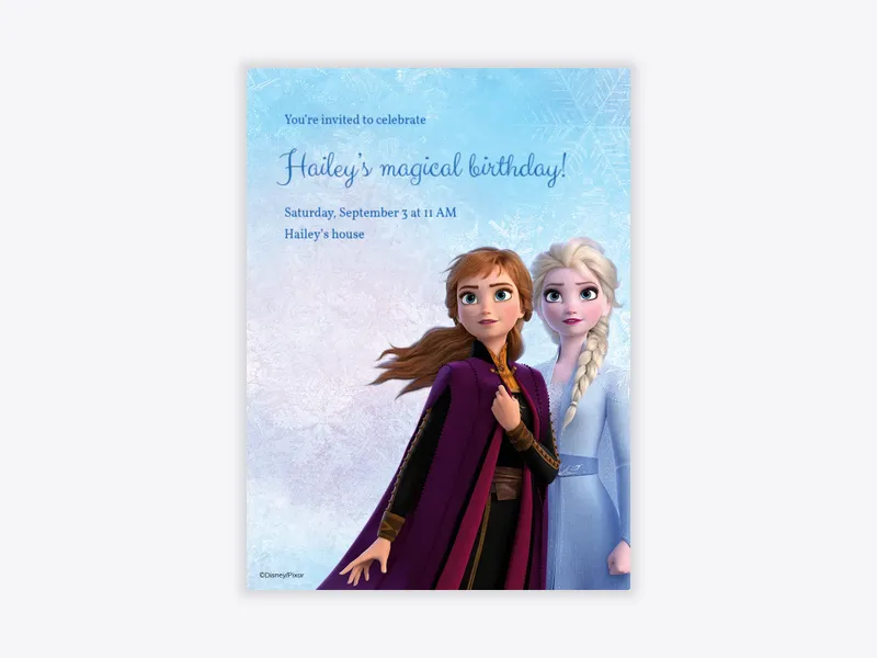 Disney’s Frozen: Anna & Elsa - 4th_birthday - Invitation