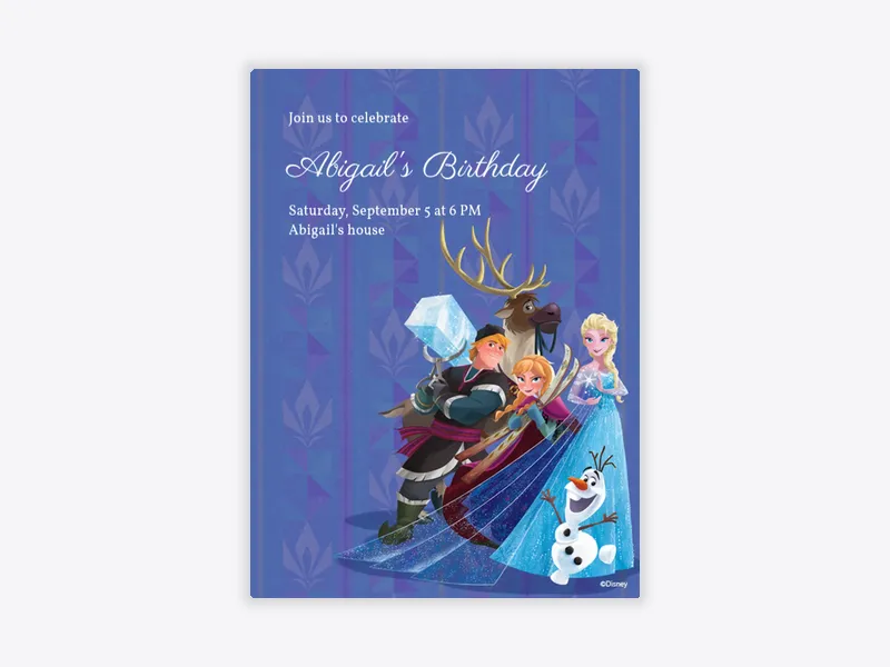 Disney’s Frozen: Anna, Elsa & Friends - featured - Invitation