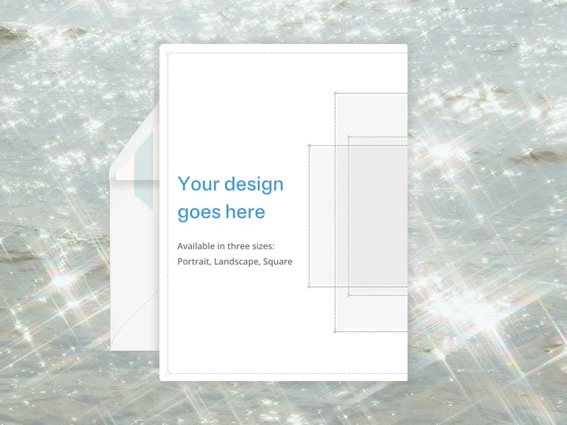 Upload Your Own Design (Ocean Shimmer) - featured - Invitation