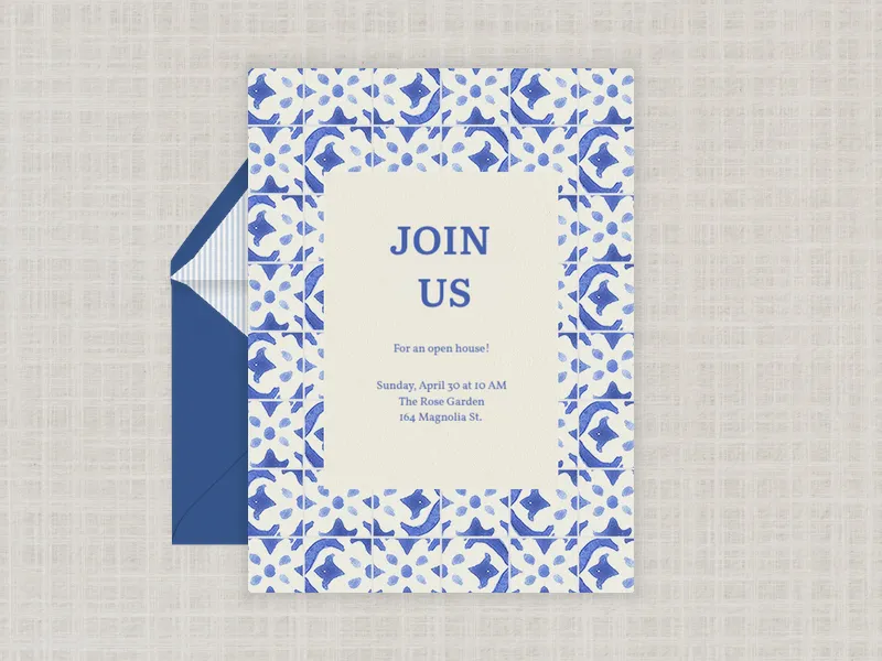 Blue Tile Mosaic - professional_events - Invitation