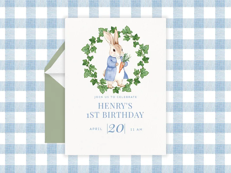 Darling Rabbit - babys_first - Invitation