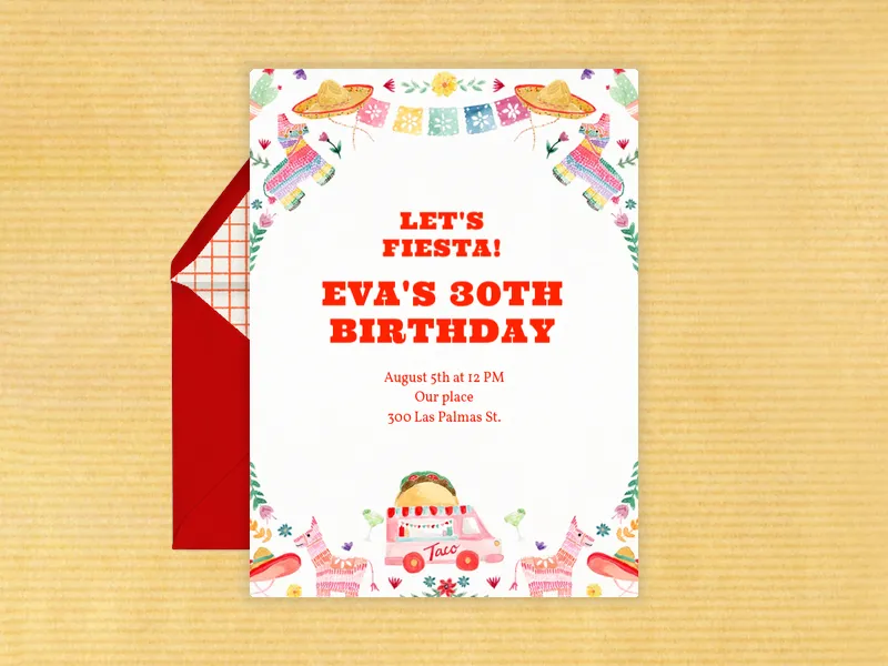 Fiesta Time - birthday_foradults - Invitation