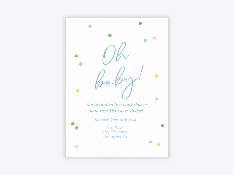 This Calls for Confetti - couples_baby_shower - Invitation