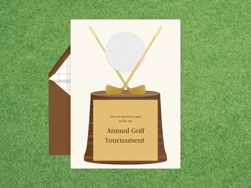 Golf Trophy - sports - Invitation