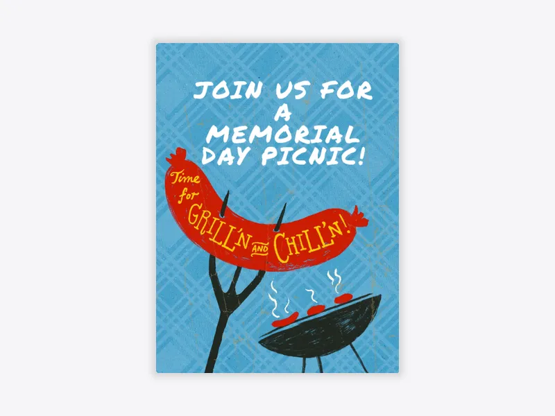 Grill and Chill - memorial_day - Invitation