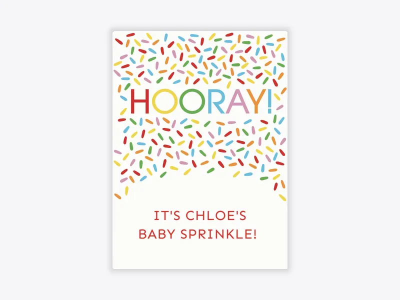 Hooray Sprinkles - baby_sprinkle - Invitation