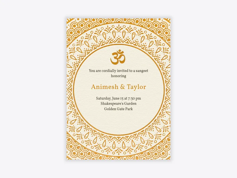 Mandala Wedding - wedding_weekend - Invitation