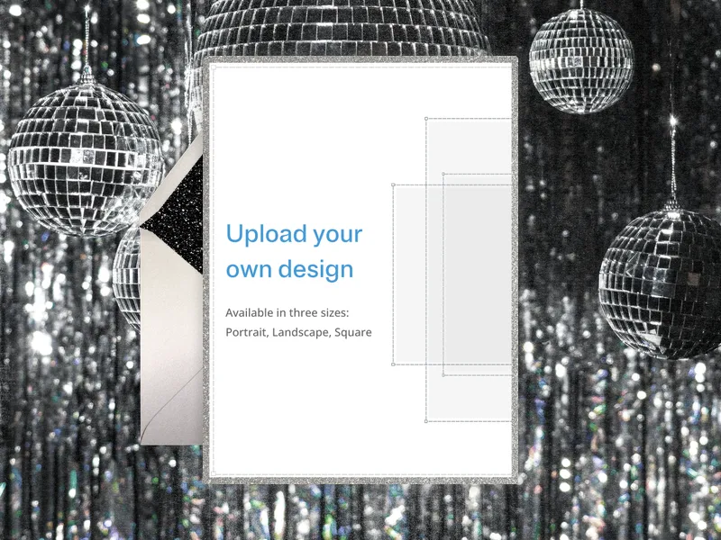 Upload Your Own Design (Mirror Ball) - adults - Invitation