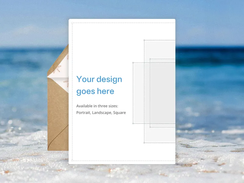 Upload Your Own Design (Ocean Sand) - featured - Invitation