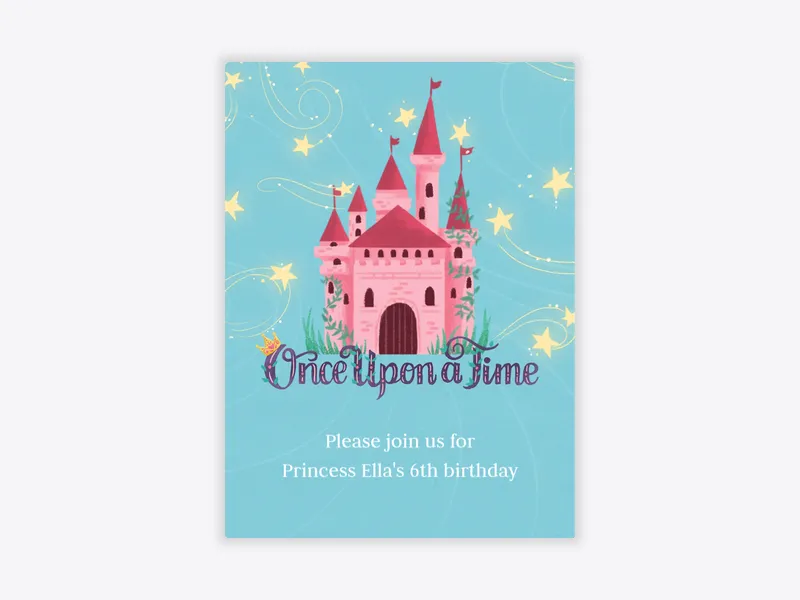 Once Upon a Time Birthday - 6th_birthday - Invitation