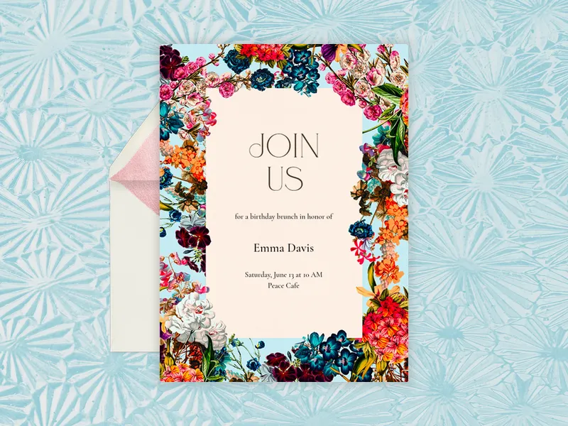 Orchid & Gernaium - dinner_party - Invitation