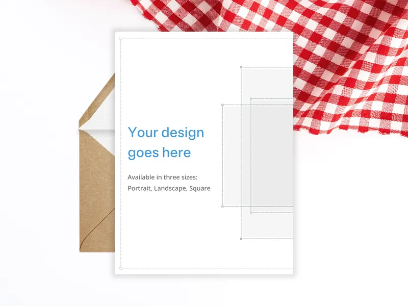 Upload Your Own Design (Red Gingham) - bbq - Invitation