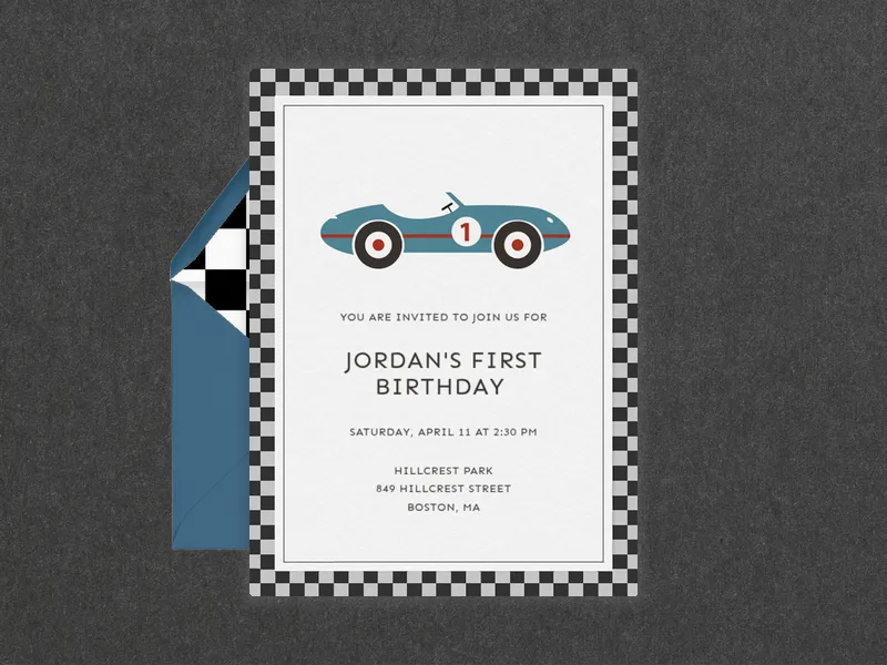 Retro Racecar - featured - Invitation