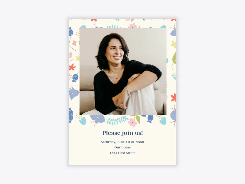 Spring Floral (Photo) - parties_dyo_uyo - Invitation