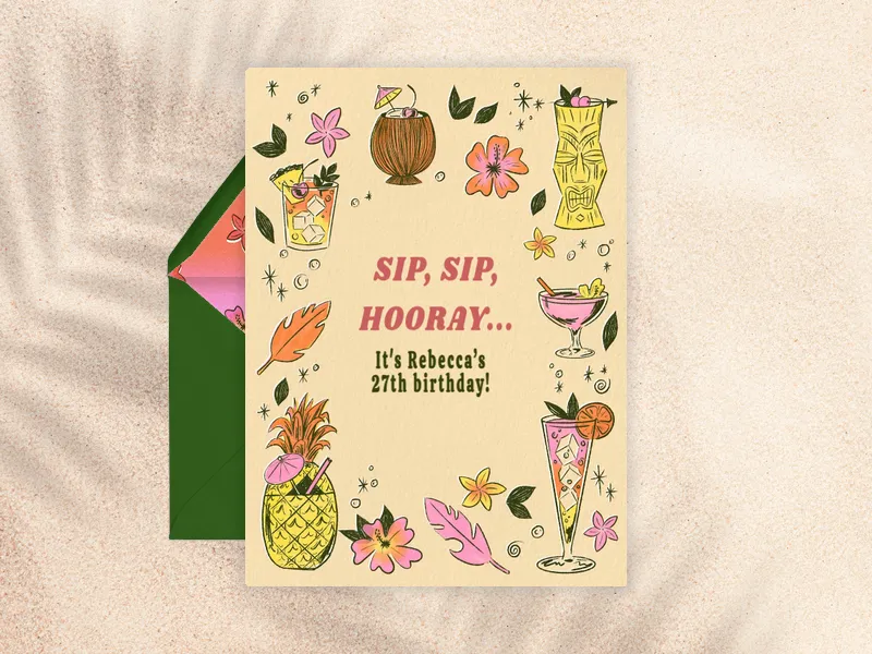 Tiki Drinks Paradise - trips_getaways - Invitation