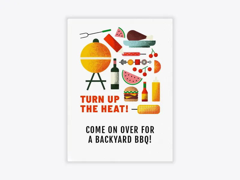 Turn up the Heat! - bbq - Invitation