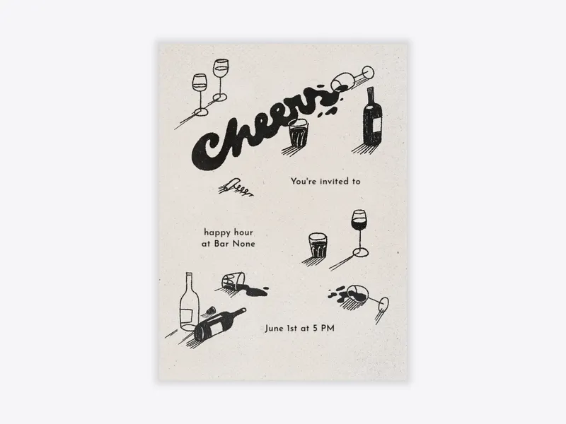 Wine Napkin Doodles - wine_tasting - Invitation