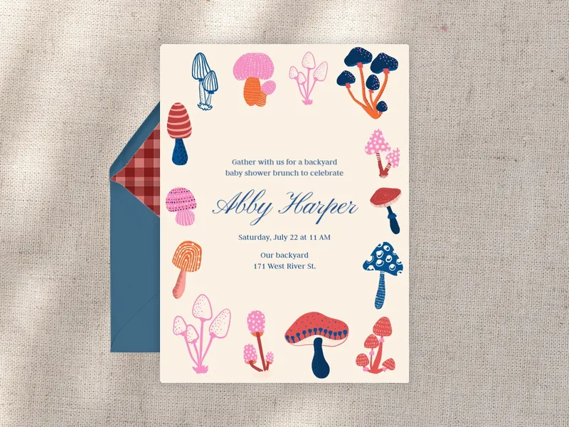 Amazing Mushrooms - baby_shower - Invitation